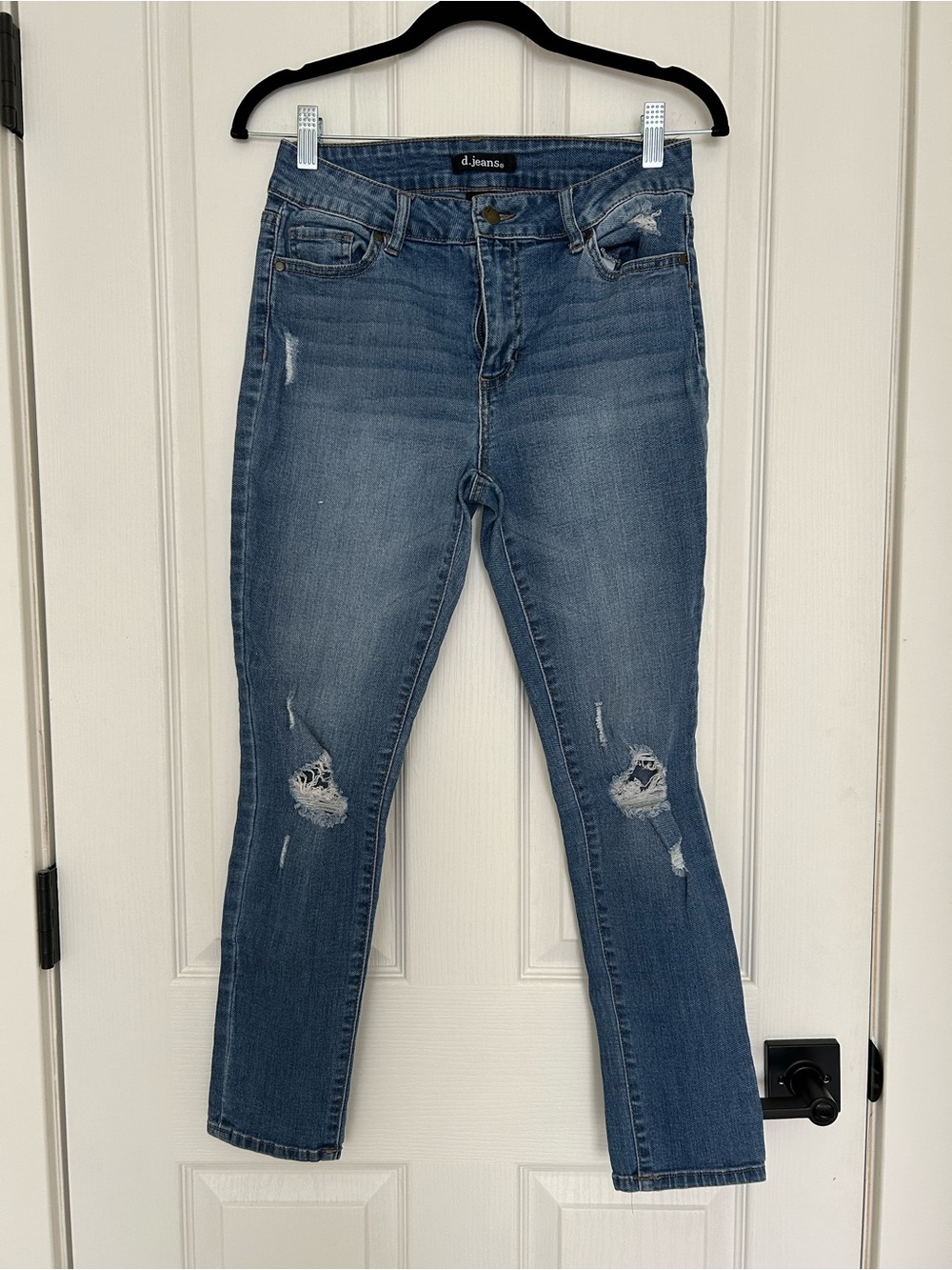 d. jeans Blue Skinny Distressed Women's Jeans Size 6